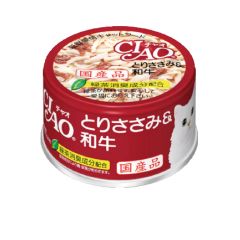CIAO -  貓罐頭 - 白肉 雞肉&和牛 (6罐 / 24罐) D4901133836367