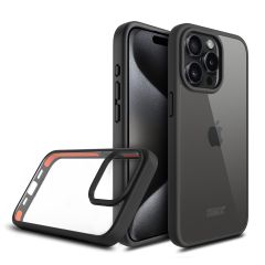 DIREACH Echo-Tec Hybrid Case for iPhone 15 Pro Max (Black & Orange + Clear)       DAPC15PMBOC