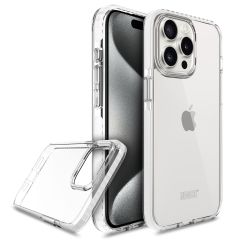 DIREACH iPhone 15 Pro 混合料手機保護殼 (白邊 + 透明) DAPC15PWC