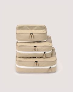 Branden - 旅行壓縮收納袋 [米色/黑色] [3size]