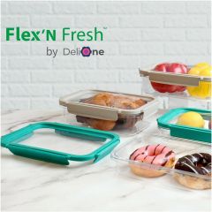 DeliOne - Flex'n Fresh Container ( 750ml + 1000ml) - Black/ Green/ Blue DCDELFCL