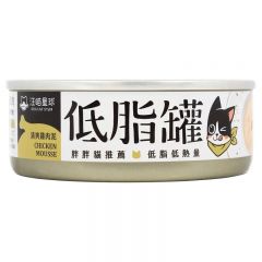 汪喵星球 - 貓咪低脂主食罐 雞肉泥 貓罐頭 80g x 3罐