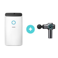 Philips - DE3223/30 30L Air Dehumidifier + OTO S-GUN – Wireless Massage Gun (SG-300) (OTO SG-300 Value $998) CR-DE3223_FG-SG-300