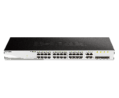 D-Link 24埠 10/100/1000Base-T ports + 4埠 100 Mbps/1 Gbps 智慧型網管交換器 (DGS-1210-28) [預計送貨時間: 7-10工作天]