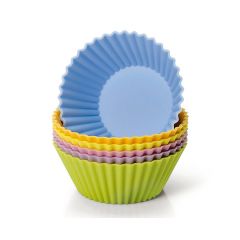 Dr. Cook - Silicone Reusable Muffin Molds Baking Cups (Set of 12) - Random Colors DR1007