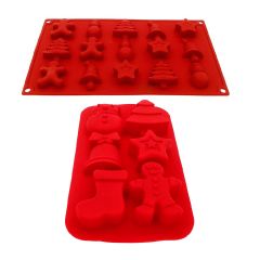 Dr. Cook - Silicone Christmas Muffin Mold Baking Pan (6 Cavities/15 Cavities) DR1130-MO