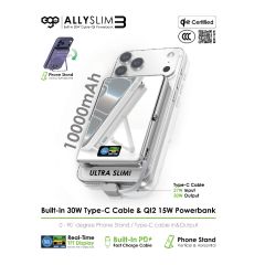 [3C Certified with QR Code] EGO - AllySlim3 4in1 30W PD 10000mAh Power Bank [M10 Ultra] [Multi-Color] EGO_M10ULTRA_ALL