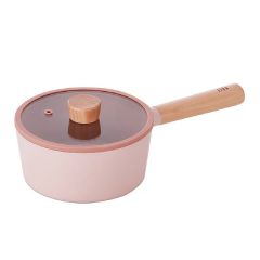 Neoflam - 韓國製FIKA 粉紅色 18cm單柄煲連玻璃蓋 (IH)