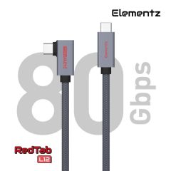 Elementz - N5-L12 L-Shape USB-C To C Fast Charging & Syncing Cable (120cm) ELE_N5_L12_GY