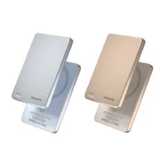 Elementz - PUY-5K 5000mAh Ultra Slim Magnetic Snap Power Bank [Silver/Titanium Gold] ELE_PUY5K_ALL