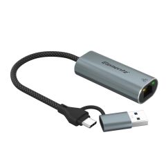 Elementz - USB-A & Type-C to 2.5G RJ45 Lan 光纖網絡寬頻轉換器 (EN-25D)