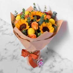 Gift Something - Enchanted Roses & Sunflowers Bouquet FB150005