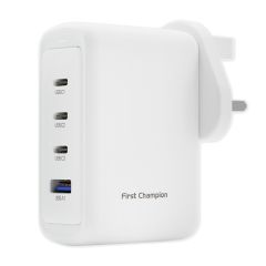 First Champion - 4-Port 100W USB 充電器 UWC4P100W3C-UK - with USB-C & USB-A FC-UWC4P100W3C-UK