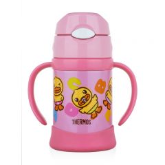 Thermos-B Duck 250ML Vacuum Insulated Stainless Steel Bottle with Straw FHI-250BD-CP