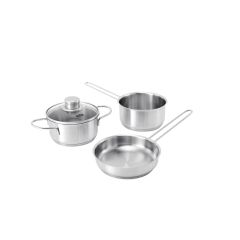 Fissler - Snacky 鍋具3件套裝 (14cm單柄湯鍋, 雙耳湯鍋, 16cm單柄不鏽鋼煎鑊)