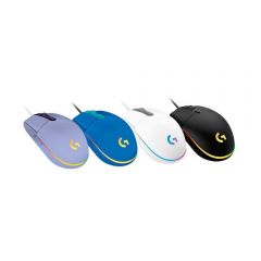 Logitech - G203 LIGHTSYNC Gaming Mouse (Black / White / Blue / Lilac) G203-all
