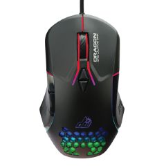 Dragon War - G26 蜂窩形RGB燈效遊戲滑鼠Macro function 有線電競滑鼠