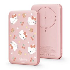 [3C Certified with QR Code] GARMMA - Sanrio Ultrathin Magnetic Wireless Power Bank 5000mAh [Hello Kitty] [Multi-styles] GMA-UT-HK_ALL