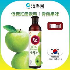 清淨園 - 韓國低糖紅醋 (青蘋果味) - 900ml (促進腸道蠕動 排毒美顏 100%天然釀造)