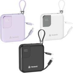 [3C CCC Certified] Hedonic 10000mah (38.5Wh) PD 3.0 22.5W Lightning & USB-C Powerbank (3 Colors))