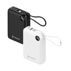 [3C CCC認証] Hedonic PD 3.0 20000mAh (77Wh) USB-C Cable 旅行充電池 (黑色/白色)