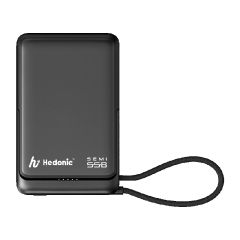 [3C Certified with QR Code] Hedonic - Semi-Solid-State Magnetic USB-C Built-in Cable Stand 10000mAh Portable Battery [81096] HEDON_81096