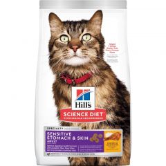 希爾思寵物食品 - 成貓 胃部及皮膚敏感專用配方 乾貓糧 (3.5lb / 7lb) Hills-CatAduSSDF