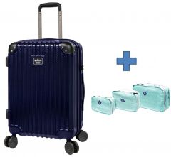 [送收納袋套裝] Hallmark Design Collection Pc Case 4輪行李箱 (藍色)(HM850T)