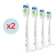Philips - Sonicare HX6064/85 W2 Optimal White | Sonic toothbrush heads 4-pack (White) x2 HX6064-85x2_A