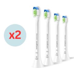 Philips - Sonicare HX6074/85 Wc Optimal White | Compact sonic toothbrush heads 4-pack x2 HX6074-85x2_A