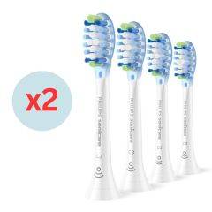 Philips - Sonicare HX9044/85 C3 Premium Plaque Defense | Sonic toothbrush heads 4-pack (White) x2 HX9044-85x2_A