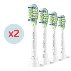 Philips - Sonicare HX9064/85 W3 Premium White | Sonic toothbrush heads 4-pack x2 HX9064-85x2_MO_A