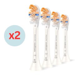 Philips - Sonicare HX9094/85 A3 All-in-One | Sonic toothbrush heads 4-pack (White) x2 HX9094-85x2_MO_A