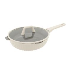 Ideale Chef CANDY II Die Casting Ceramic Non-Stick Aluminium Deep Frypan w/ Glass Lid 28 x 7cm / 3.2L (IC18128T) IC18128T