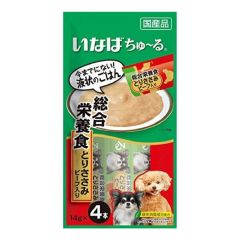 Inaba - 雞肉醬牛肉味綜合營養狗肉泥餐包 14g x 4 #D106