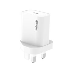 in & out io-30W PD 30W Fast Charger (White)
