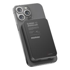 Momax - Q.Mag X2 35W 20000mAh wireless battery pack IP133 (Black / Titanium) IP133-ALL