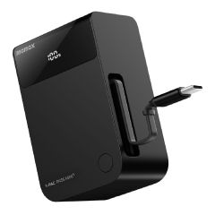 Momax - 1-Pac Pass Mini⁺ 10000mAh 2in1 Battery Pack with Built-in Retractable Cable [Black / Titanium] CR-IP171_ALL