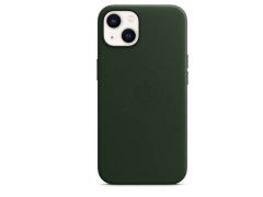 iPhone 13 mini MagSafe 皮革護殼 杉綠色