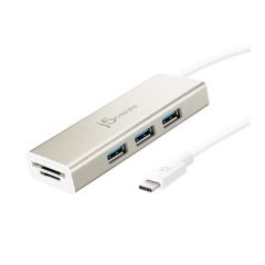 J5Create - 5-in-1 USB-C 3-Port Hub with SD & Micro SD Card Reader [JCH347]J5CRE_JCH347