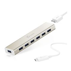 J5Create - USB-C to 7-Port USB Hub Power Adapter Included [JCH377]J5CRE_JCH377