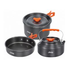 Jeep - Camping Aluminum Cookware Set (3–4 Person) CR-JP-COOK-ALM-34