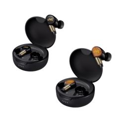 JVC - WOOD Masterpiece HA-FW5100T Hybrid Wood Driver ANC TWS Bluetooth Earphones (Black/Brown)