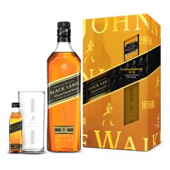 Johnnie Walker Black Label (with Highball Glass and Black Label Miniature 5cl) JW-BLK-HGNM