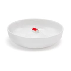 MoMA - 紅頂小屋淹沒中 餐盤 (加細) - 白