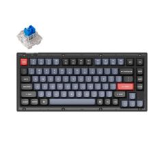 Keychron - V1 QMK Hot-Swappable Mechanical Keyboard with Knob (Frosted Black/Carbon) (Keychron Pro Red Switch/Keychron Pro Blue Switch/Keychron Pro Brown Switch) Keychron-V1-all