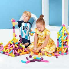 Nukied - 強力磁石積木 多色彩創意拼塔STEM玩具(110片紙盒版)