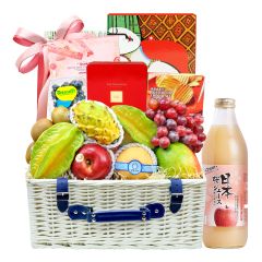 Give Gift - Wine Food Gift Hamper With Fruit C32 L106469