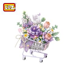 LOZ - 夢幻紫・推車花禮迷你積木(附燈帶)
