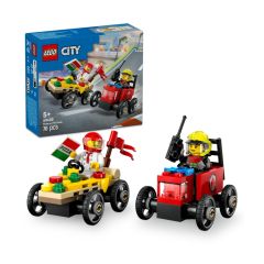 LEGO® - City 60458 Pizza vs. Fire Truck Race Car Pack (Toy Car